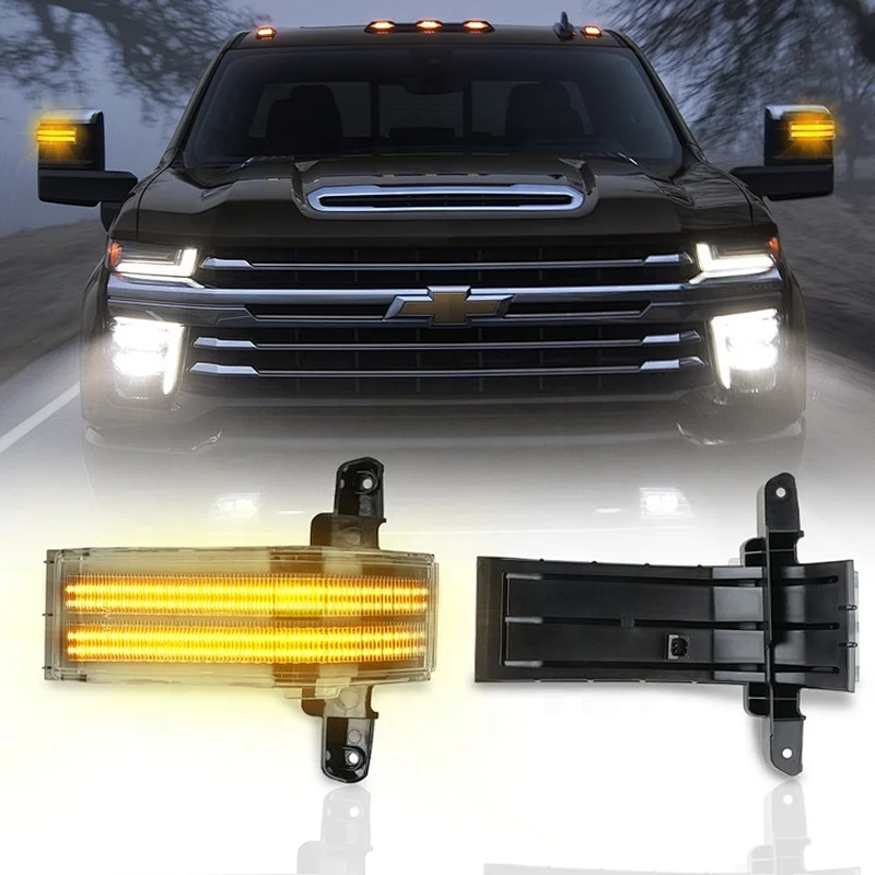 LED Mirror Turn Signal Light For Chevy  Silverado 1500 2014-2018 / GMC  Sierra 1500 2014-2018