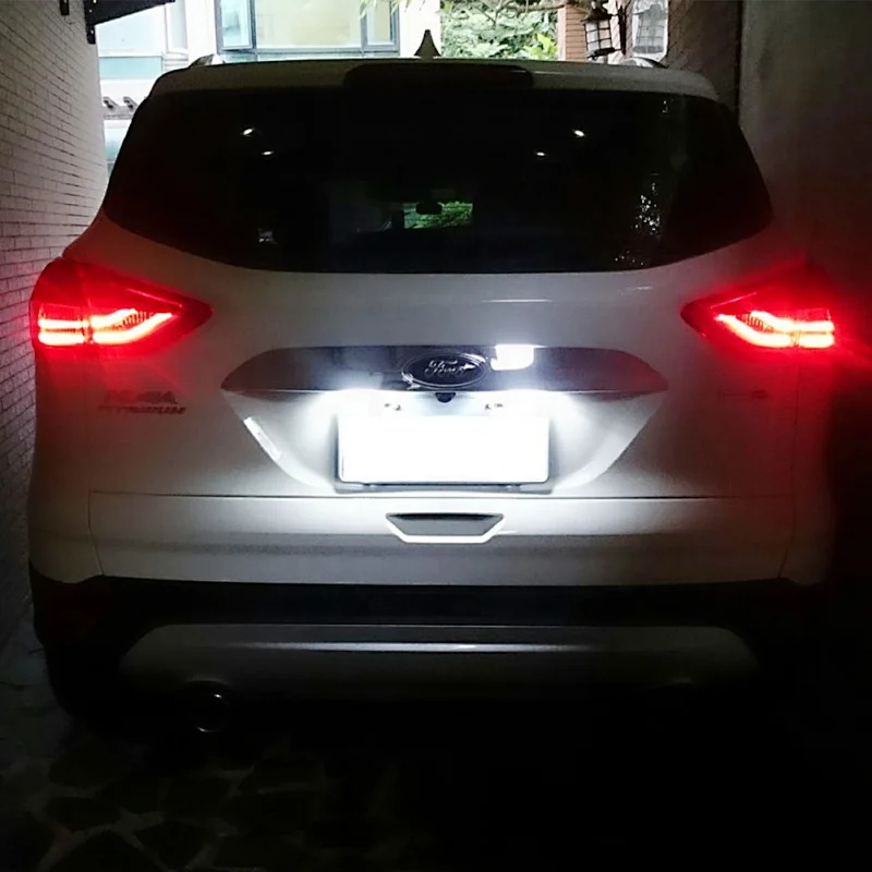 2xLED License Plate Light Tag Lamp Assembly Replacement for Ford Focus C-MAX Focus MKII