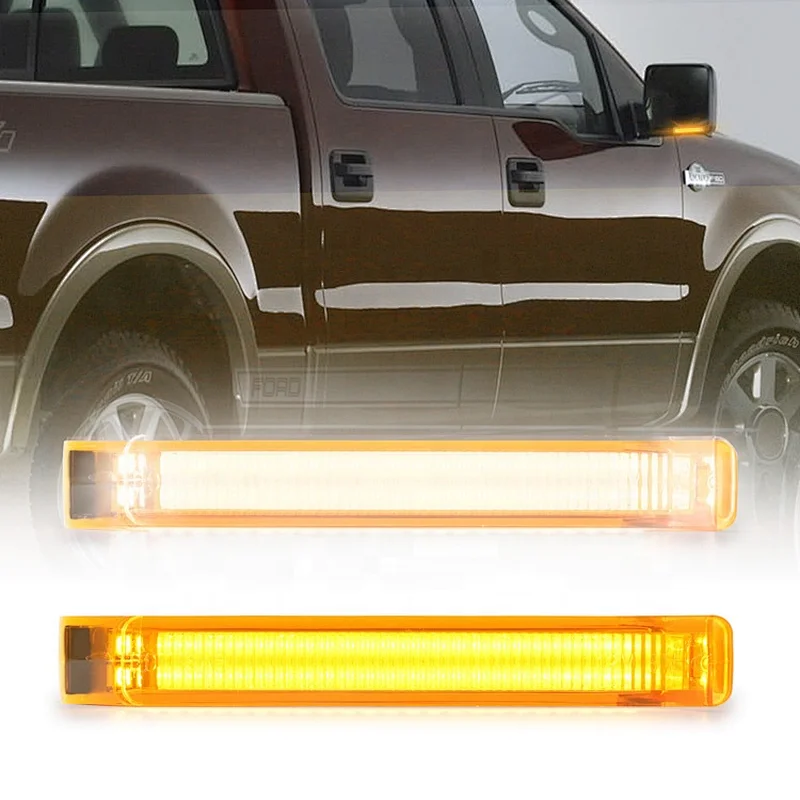 Non-polarity LED Mirror Turn Signal Light For Ford F150 2004-2014 Raptor 2010-2014  Expedition 1997-2007 OEM # 4L3Z13B374AA