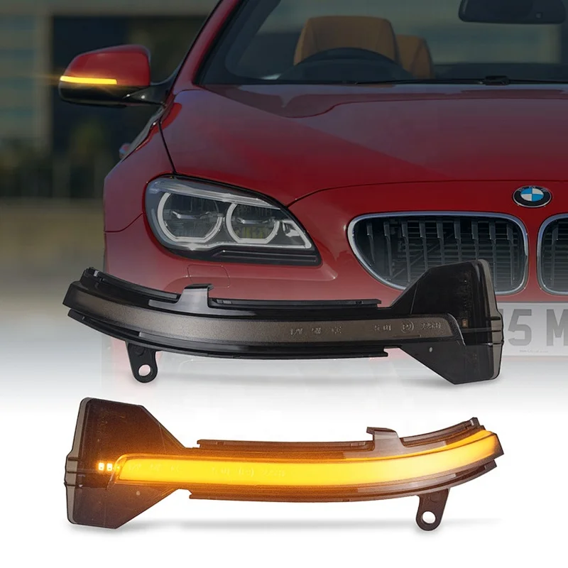 Smoke For BMW 5 6 7 Series F10 F11 F07 F06 F12 F13 F01 Dynamic Turn Signal LED Rearview Mirror Indicator Blinker Repeater Light