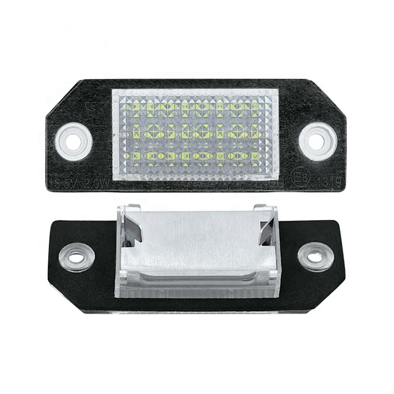 2xLED License Plate Light Tag Lamp Assembly Replacement for Ford Focus C-MAX Focus MKII