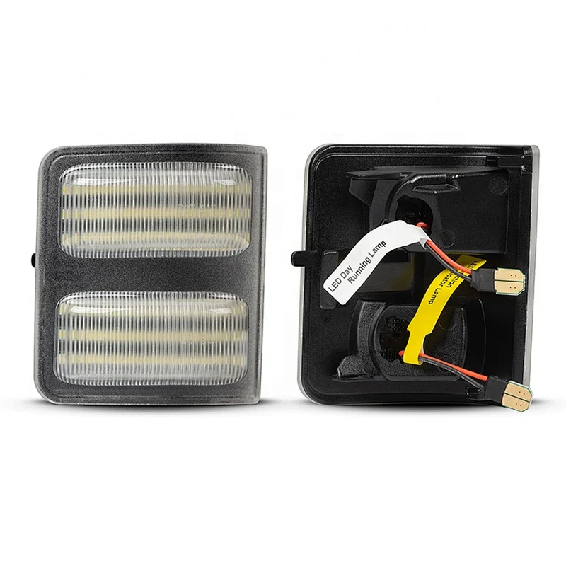 White+Amber 96SMD Dynamic LED Mirror Turn Signal Light For  Ford F250 F350 F450 F550 2008-2016 OEM # 1448141 1448140