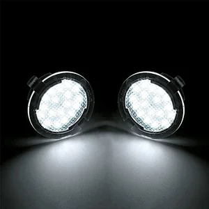 White 6500K LED Under Side Mirror Puddle Light Lamp For Ford Mondeo Edge F150 Raptor Explorer Expedition