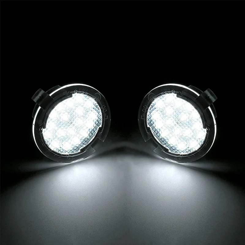 White 6500K LED Under Side Mirror Puddle Light Lamp For Ford Mondeo Edge F150 Raptor Explorer Expedition