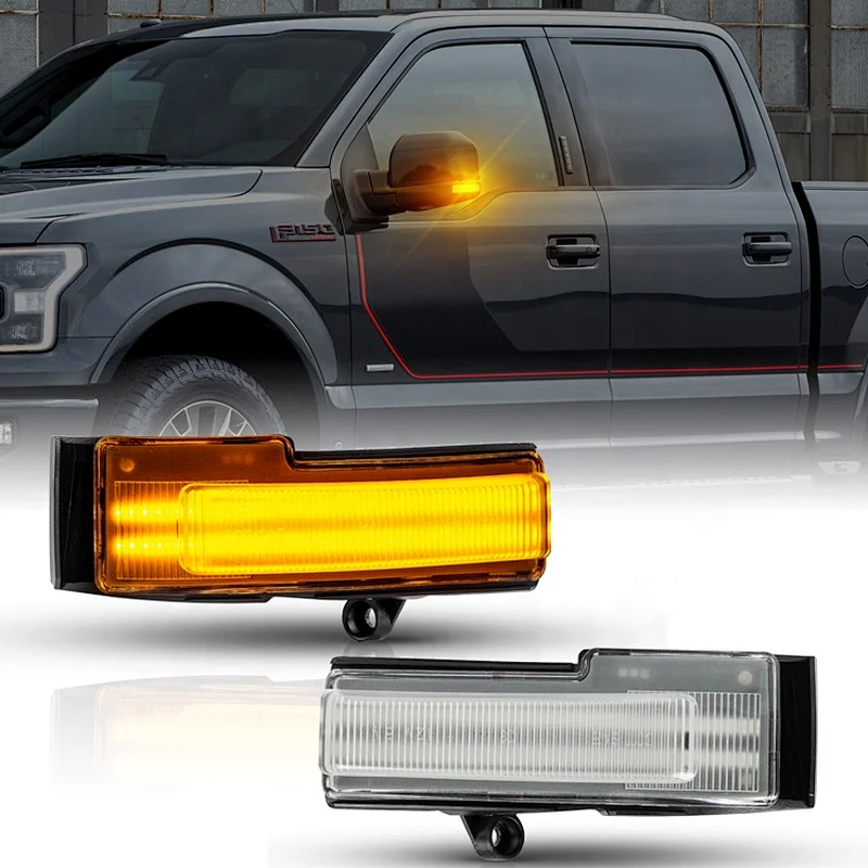 Good quality  LED Mirror Turn Signal Light For Ford F150 2015 OEM # FL34-13B382A GL74-13B382-A FL34 13B381-A  GL74-13B381-A