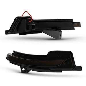 Smoked switchback DRL white+ Amber LED Side Mirror Blinker Turn Signals Light For Ford Mustang 2015