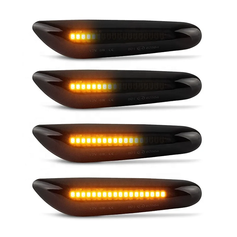 Dynamic Amber E91 E60 E61 E81 E82 Smoking LED Side Marker Turn Signal Light for BMW