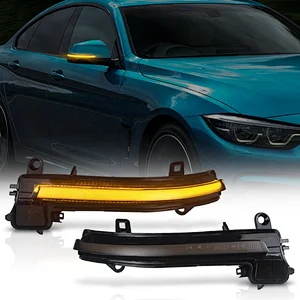 Smoked Side Mirror Sequential Turn Signal Light For BMW F20 F21 F22 F30 F31 F34 X1 E84 LED Dynamic Turn Signal indicators 12v