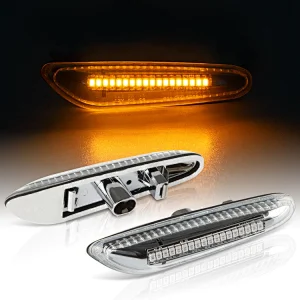 Sequential Clear LED Fender Side Marker Turn Signal Light for BMW 3 Series E90 E46 E36 E60