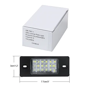 Extra Strong Canbus LED license plate light for Porsche Cayenne 1 for VW Golf5 Passat Tiguan for Skoda Fabia 1
