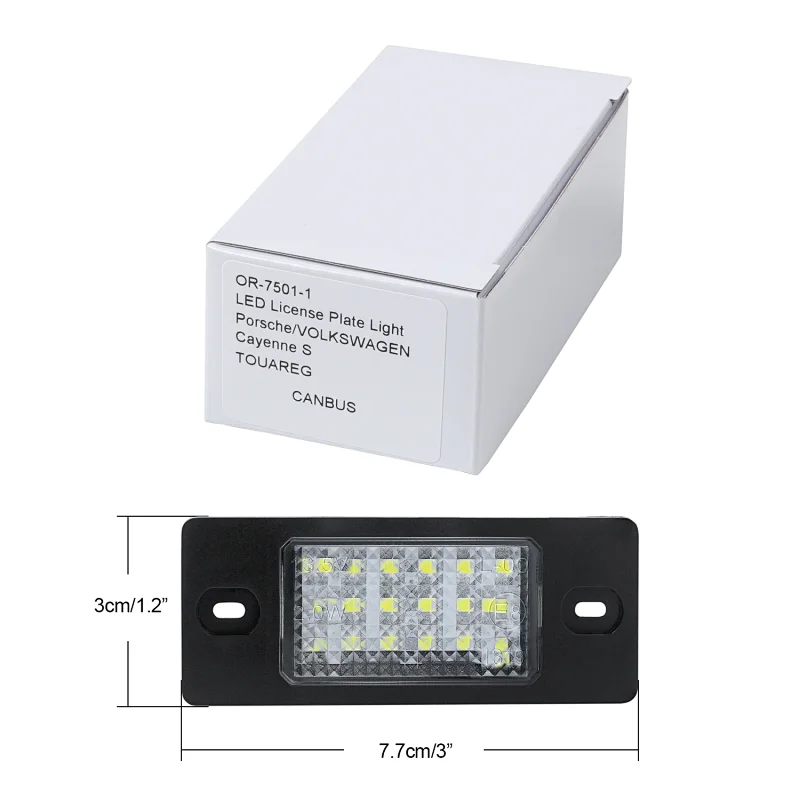 Extra Strong Canbus LED license plate light for Porsche Cayenne 1 for VW Golf5 Passat Tiguan for Skoda Fabia 1
