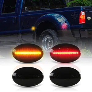 Smoking Lens LED Front/Rear Dual Fender side marker Light for Ford F350 F450 F550 Super Duty1999-2010
