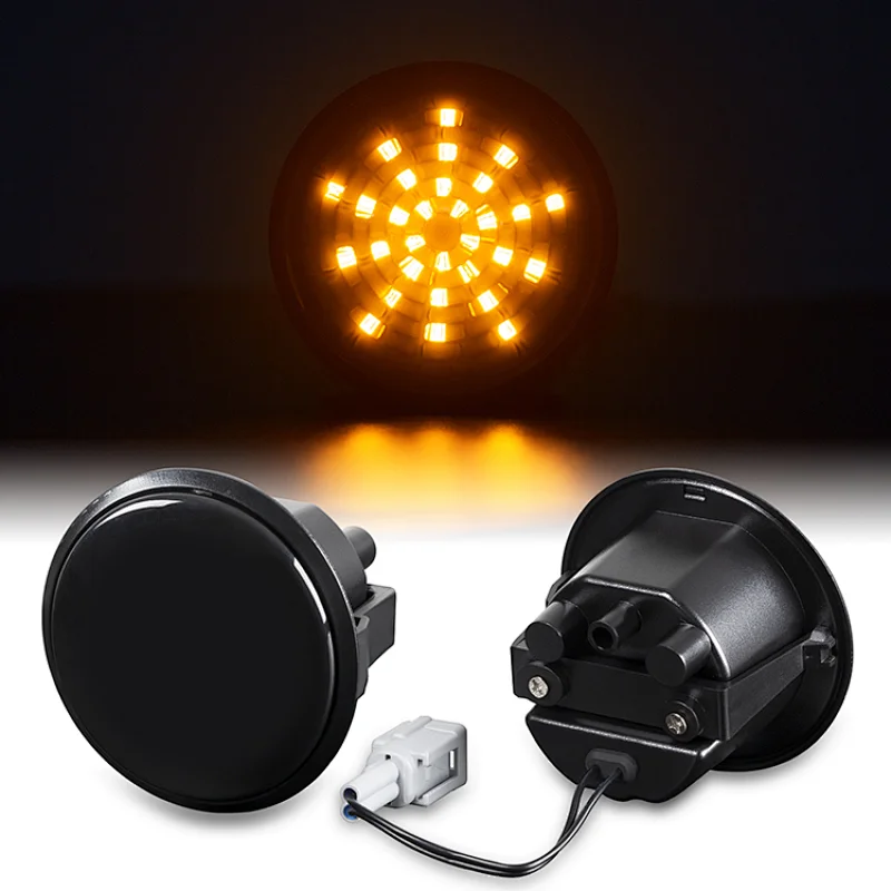 2xVersion design For Nissan 370Z Dynamic Smoked Lens LED Side Marker Light 2009-2015