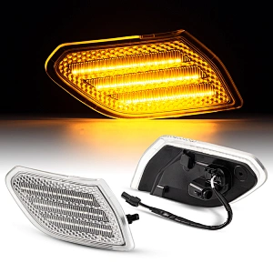 New design Clear/Smoke/Orange Led Front Side Markers Amber LED Turn Signals Light For Jeep JL wrangler 2018+