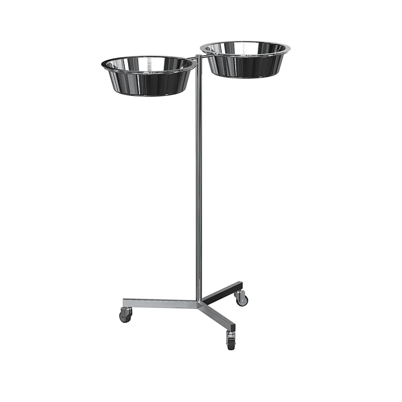 Hospital Bowl Stand in Stainless Steel
