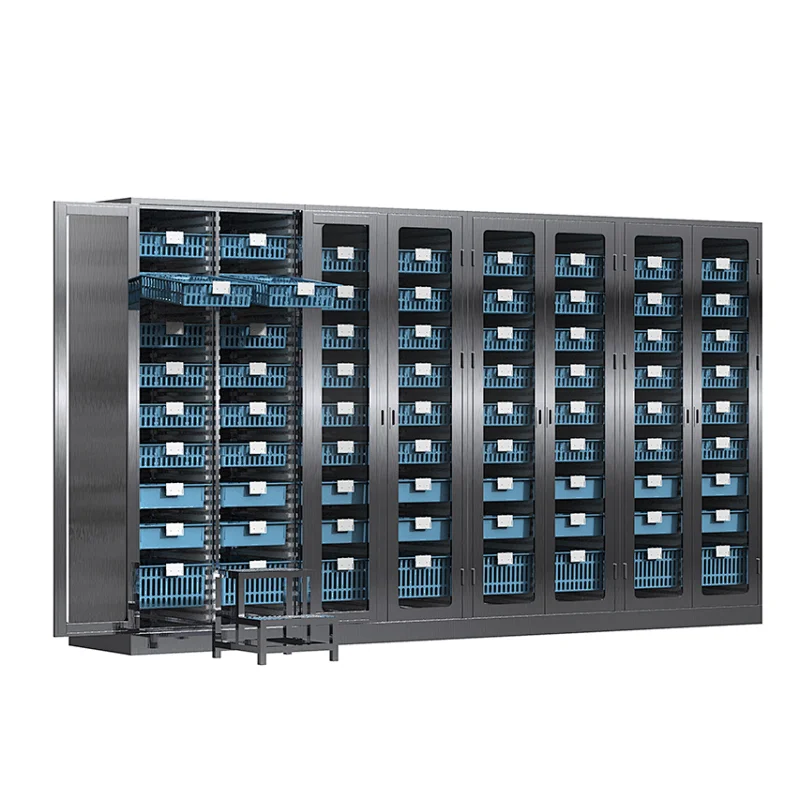 Medical Supply Cabinets on Wheels in Stainless Steel