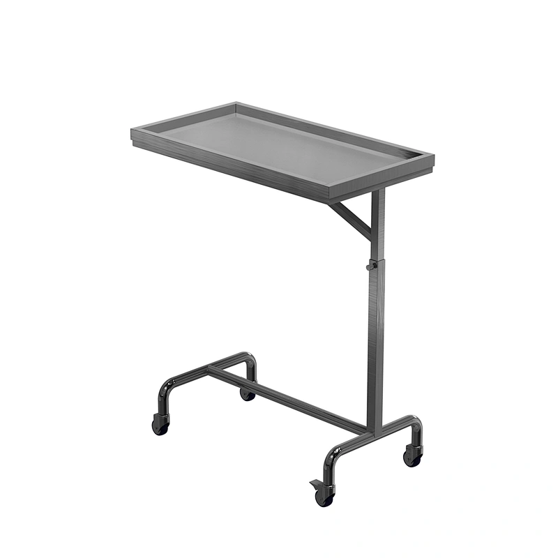 Hospital Bedside Tray Table in stainless Steel ,Raytarget Technologies