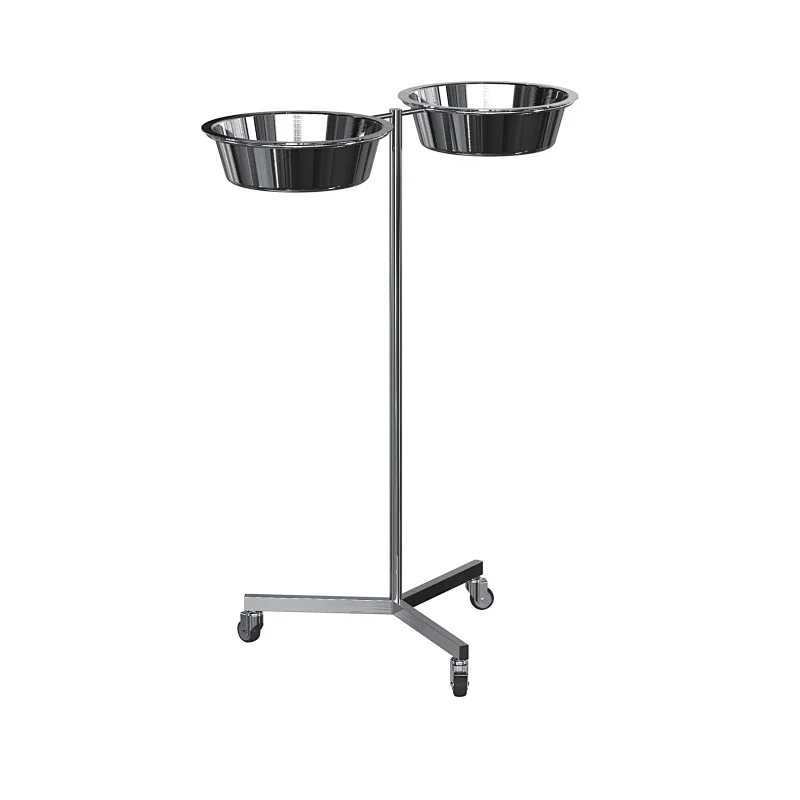 Medical Bowl Stand in Stainless Steel