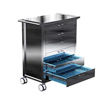 Medical Carts on Wheels in Stainless Steel