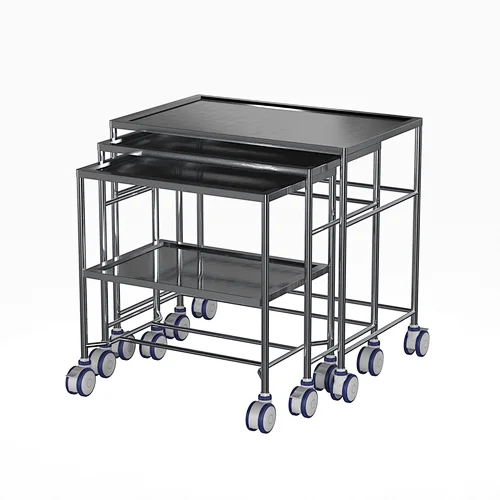 Nursing Supply Cart in Stainless Steel