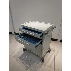 Medical Carts on Wheels with Drawers in Stainless Steel