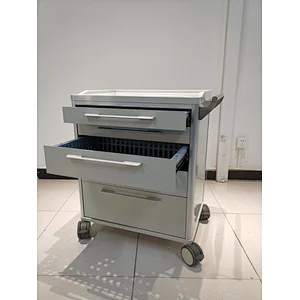 Medical Carts on Wheels with Drawers in Stainless Steel