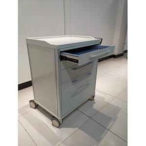 Medication Cart with Lock in Powder Coated Steel