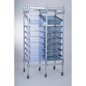 Modular Medical Storage shelving in alumium