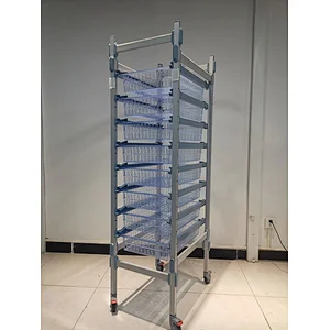 Adjustable Light Storage Shelves in Aluminum