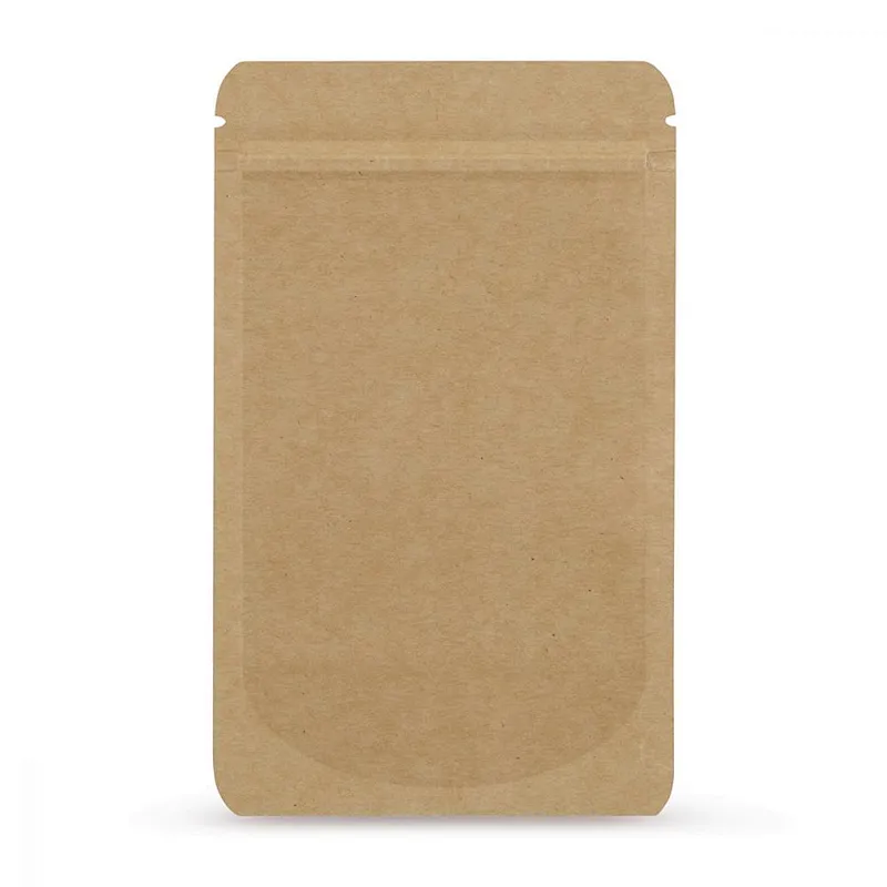 Wholesale Personalized brown kraft paper bag with clear window for food