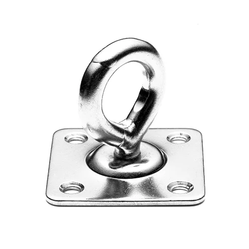 SS SQUARE PLATE WITH SWIVEL EYE MS0917