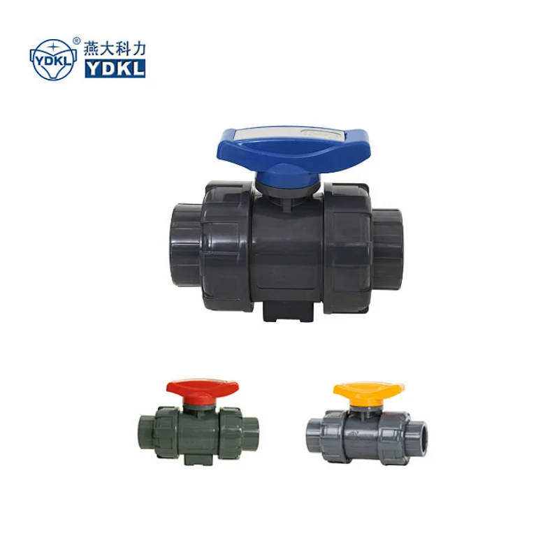 UPVC plastic double union ball valves 15 mm