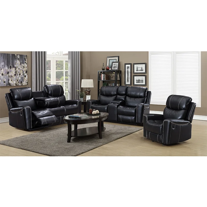 Frank Furniture Antique Rocker Recliner Sofa Set Leather Recliner Sofa