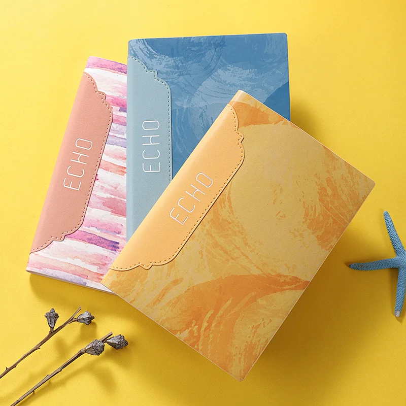 soft cover notebook with 4 color printing and combination A5 pu notebook 96 sheets 70g woodfree paper