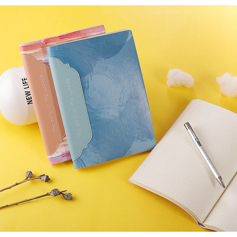 soft cover notebook with 4 color printing and combination A5 pu notebook 96 sheets 70g woodfree paper