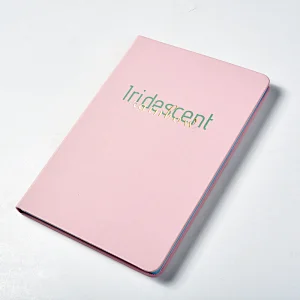 A5 pu notebook with golden foil
