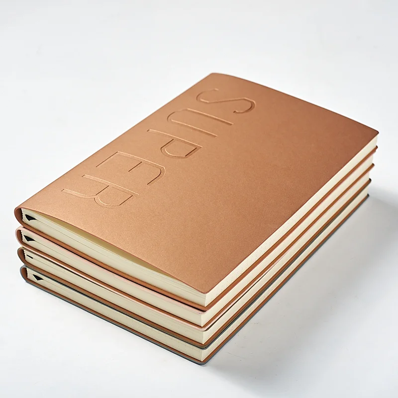A5 soft cover notebook with embossing