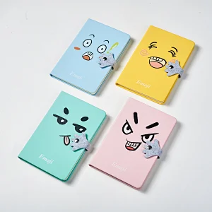 A5 pu cute notebook  with printing and magnetic closure