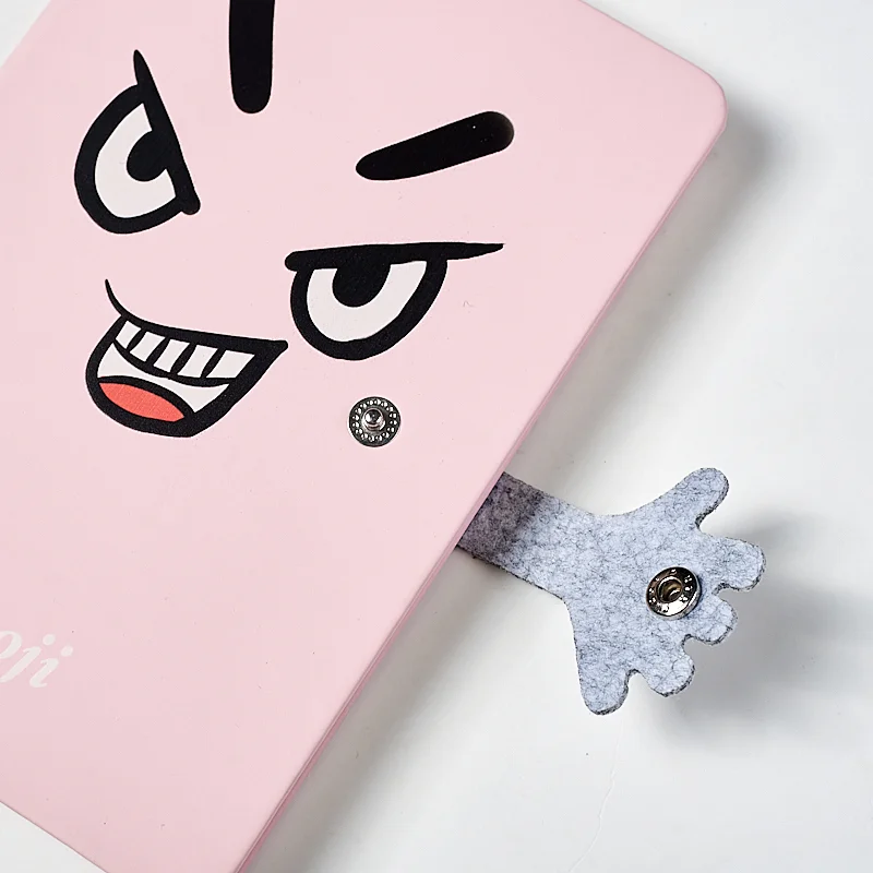 A5 pu cute notebook  with printing and magnetic closure