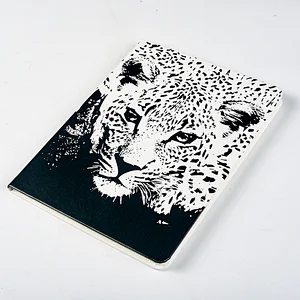 school notebook with animal printing