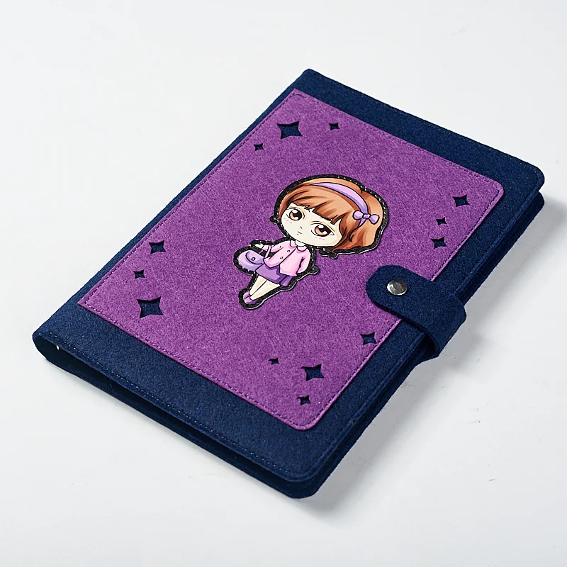 A5 magnetic closure loose leaf portfoilo
