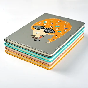 school notebook with printing