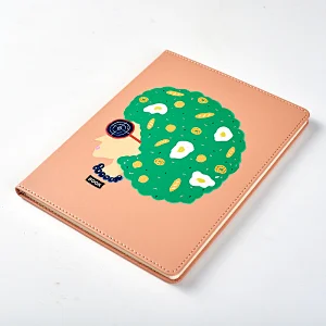 school notebook with printing