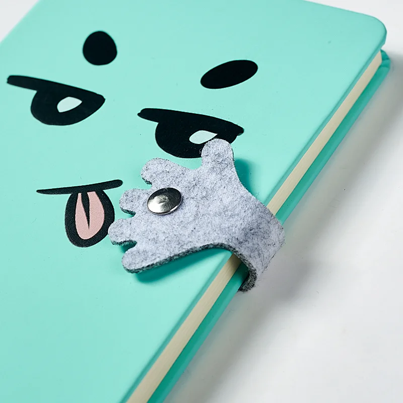 A5 pu cute notebook  with printing and magnetic closure