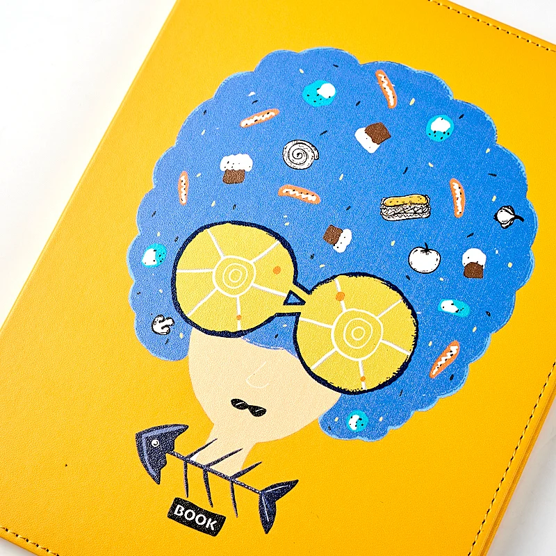 school notebook with printing