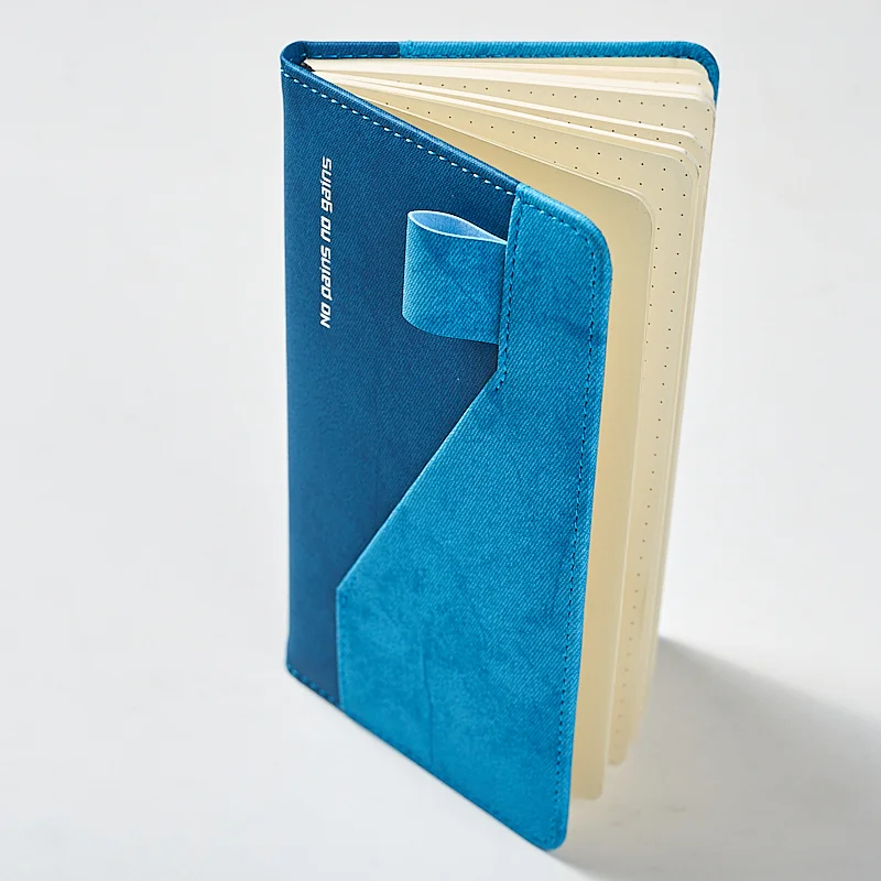 A6 colorful pu notebook with pen holder