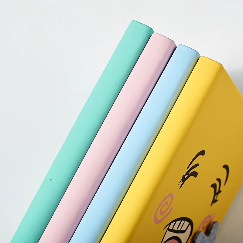 A5 pu cute notebook  with printing and magnetic closure