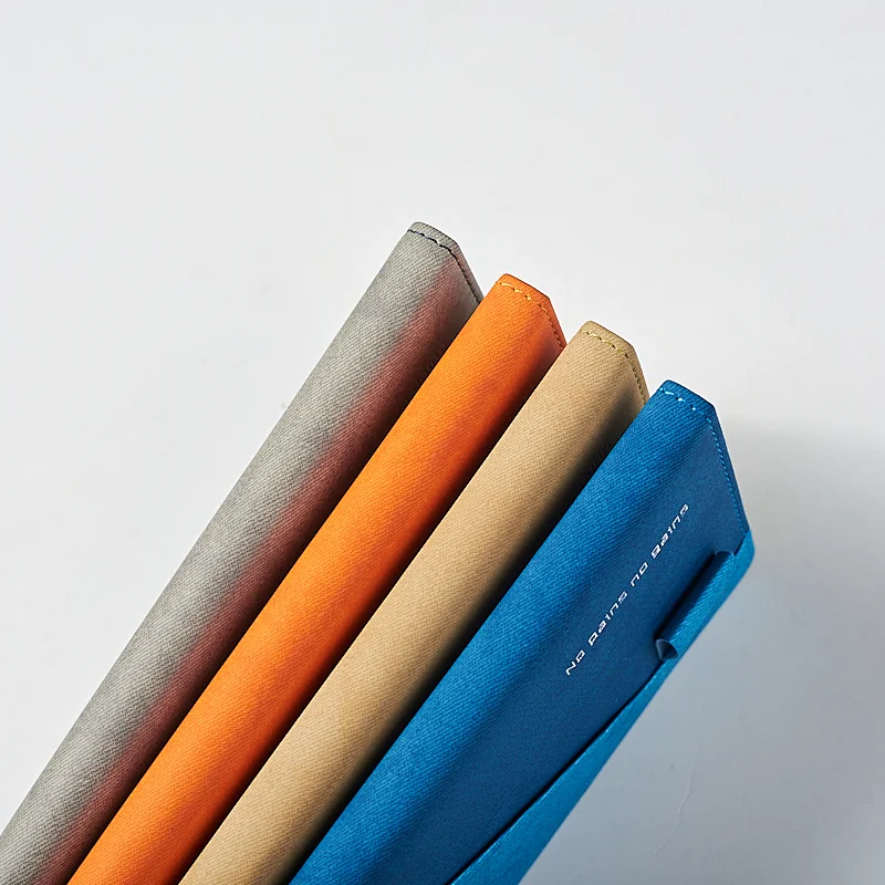 A6 colorful pu notebook with pen holder