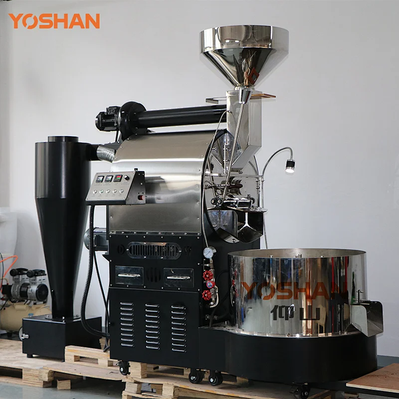 Yoshan Industrial Electric/Gas Stainless Steel Drum 15kg Coffee Roaster Machine