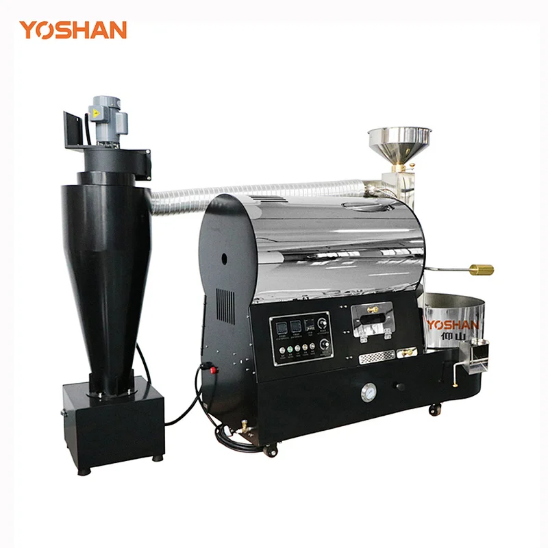 Yoshan Commercial 6kg Double-walled Stainless Steel Drum Coffee Roaster Machine